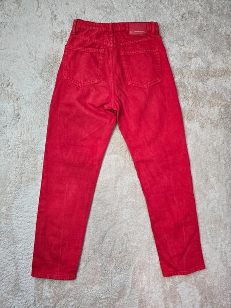 Bershka červené mom rifle, bershka,36