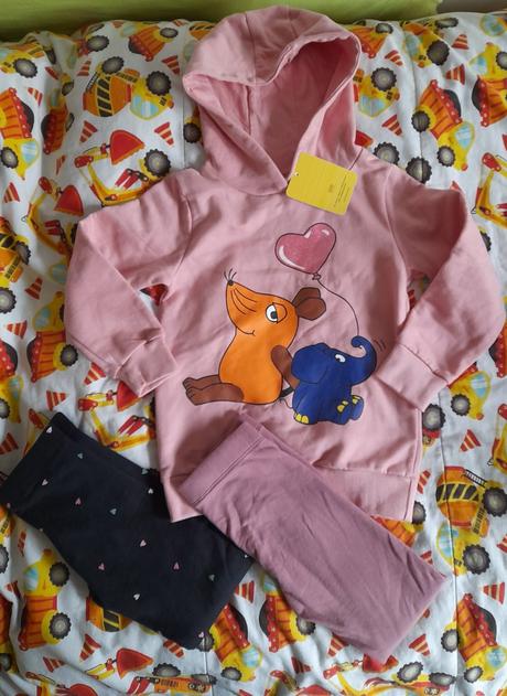 Zateplené legíny a mikina, h&m,116