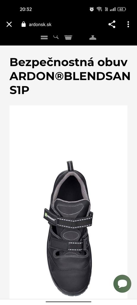 Pracovné sandále ardon blendsan s1p, 43