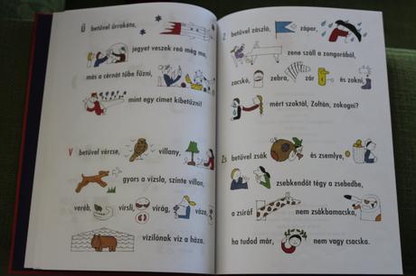 Maďarská knižka o abecede s textom,
