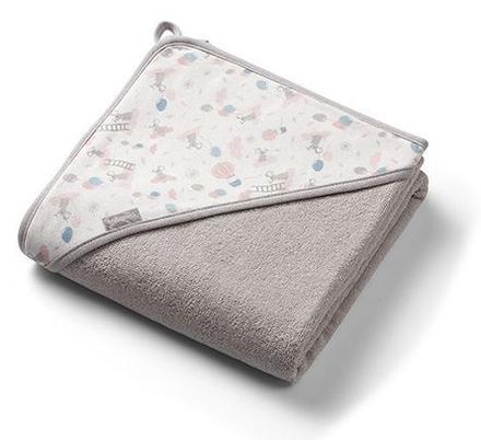 Babyono detská osuška s kapucňou 100x100cm šedá,