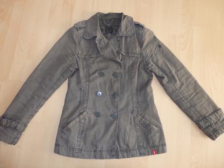 Olivova zelena prechodna bunda, xs