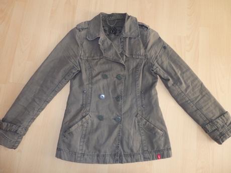 Olivova zelena prechodna bunda, xs