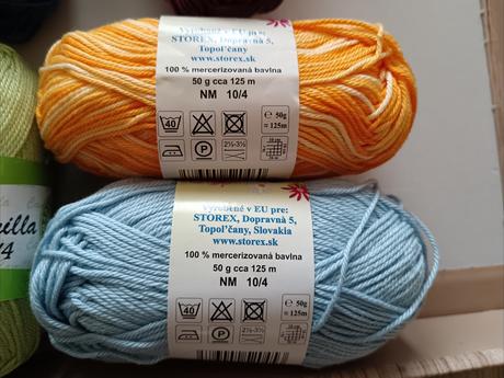 Bavlnená priadza na háčkovanie/pletenie,
