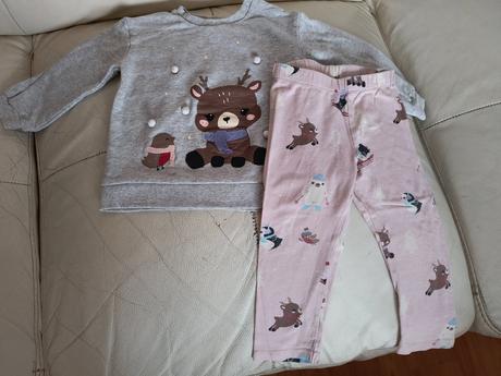Vianočná súprava mikina a legíny hm 92, h&m,92