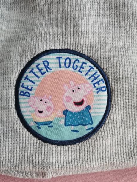 Čiapka + rukavice peppa pig 4-6rokov, kik,110