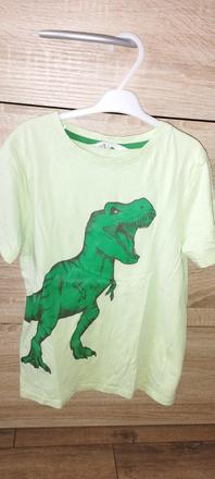 Tričko s dinosaurom 122/128, h&m,122