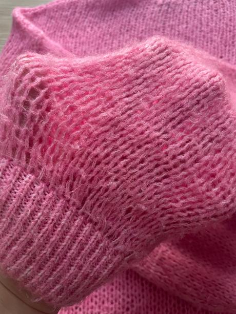 Ruzovy pleteny sveter bershka, bershka,s