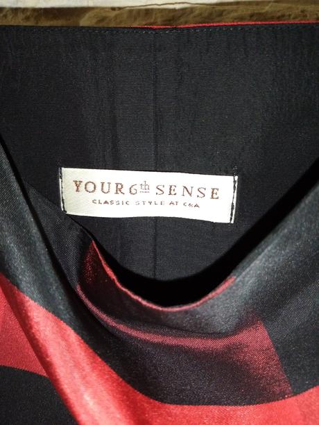 Károvaný čierno-červený korzetový top, c&a,s