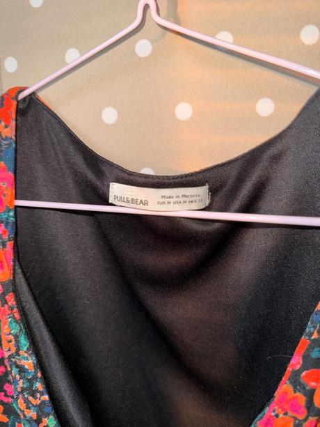 Kvetovane šaty mini s dlhym rukavom pull&bear, pull&bear,m