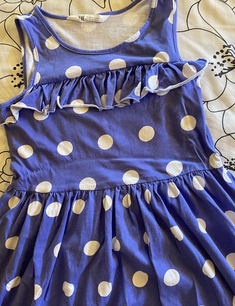 Bavlnené guličkové šaty h&m v. 140 - 9.10 r., h&m,140