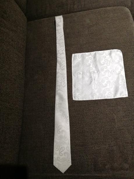 Svadobná kravata + vreckovka, 
