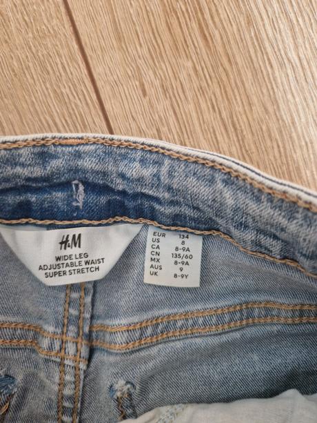 Džínsy, h&m,128