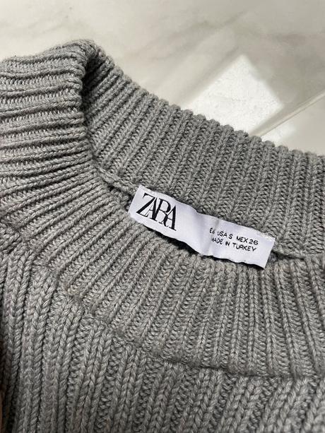 Zara sivý crop sveter, zara,s