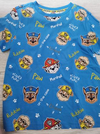 Tričko paw patrol 6-7rokov, tesco,122