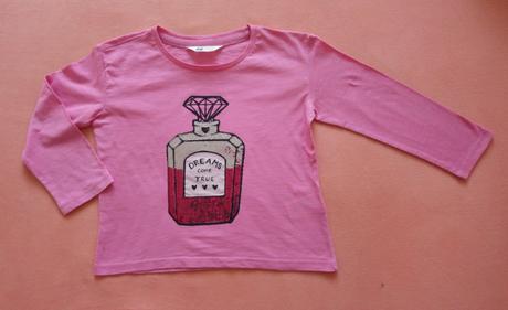 Tričko s flitrovou aplikáciou, h&m,134