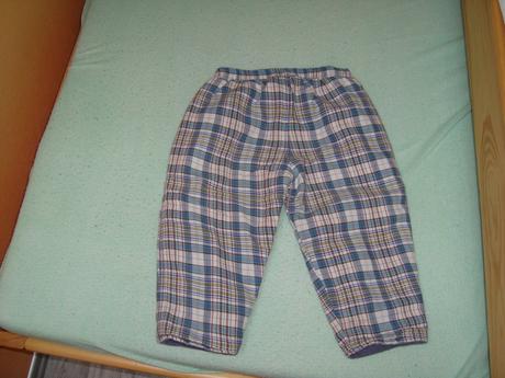 Kárované podšité nohavky, 86