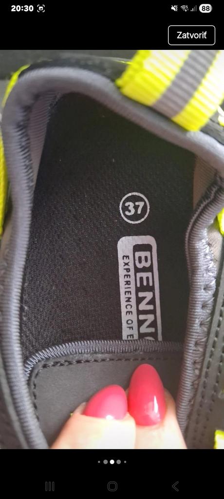 Pevné sandále bennon nové, 37