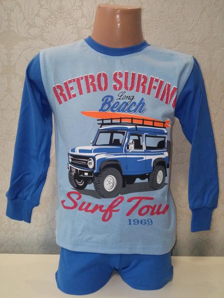 Chlapčenské modré dlhé pyžamo (92-98), 92 / 98