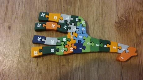 Drevené puzzle žirafa, 