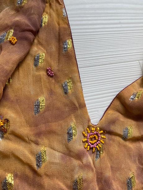 Zara - šifónové camel šaty, zara