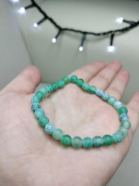 Handmade náramok z achát zelený matný, 