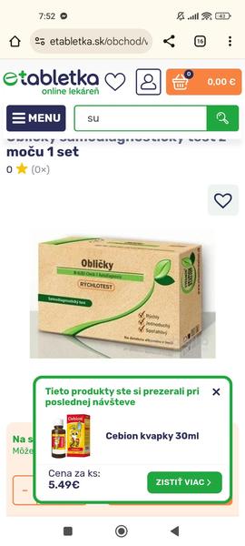 Rýchlotest Obličky