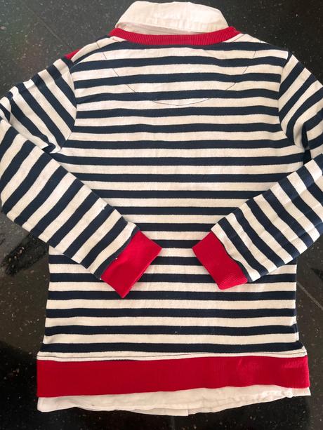 Svetrik bavlnený s všitym košelovým golierom, 116