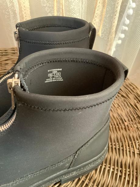 Zara čižmy na zips na platforme, zara,37