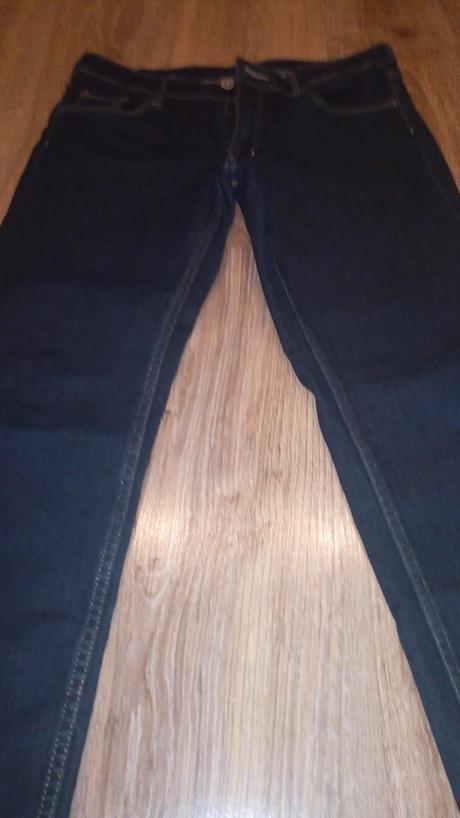Indigové jeansy, h&m,158