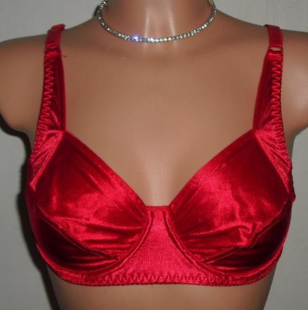 Satenova sexy cervena podprsenka, 75b