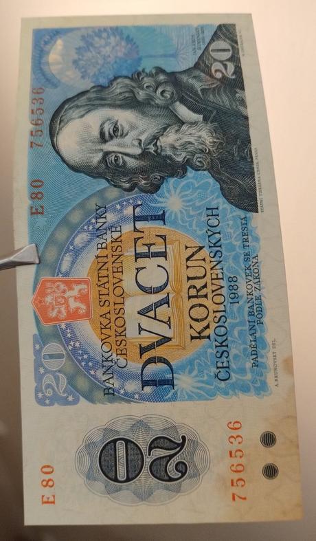 20 kčs bankovka 1988, 