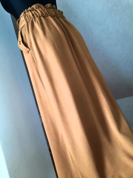 Camel midi letná sukňa, m