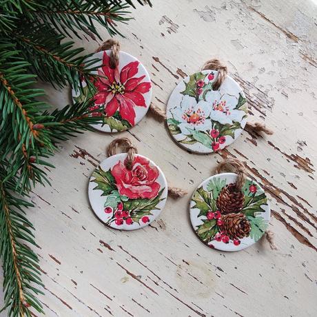 Vianočné ozdoby - flóra,