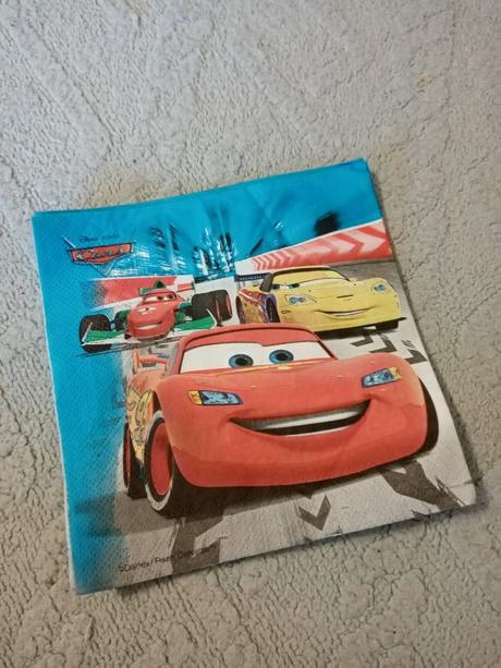 6 ks servítky cars, 