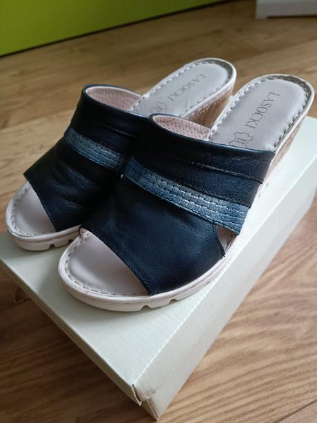 Kožené šľapky, lasocki,36