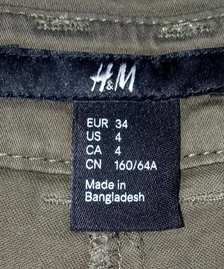 Khaki kraťasy h&m (34), h&m,xs