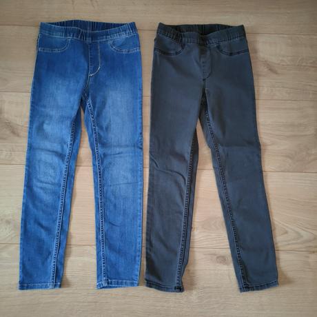 Riflové legíny h&m, mäkkučké, 2kusy, veľ.116, h&m,116