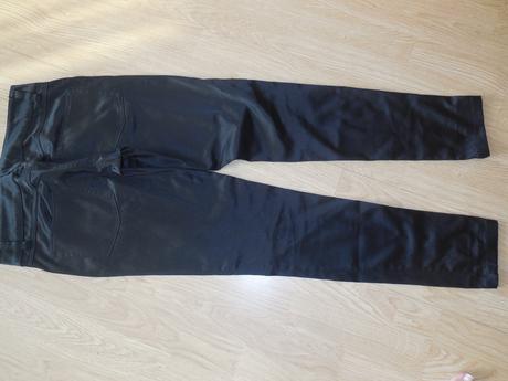 Saténové nohavice, denim,36