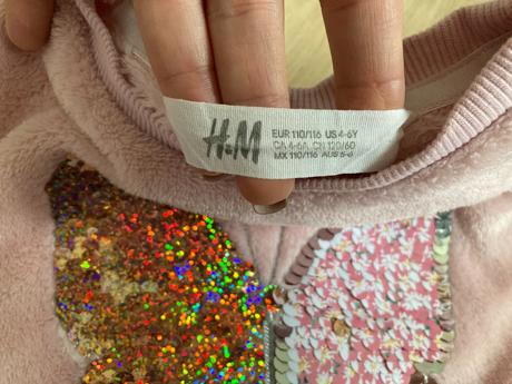 Mäkučká mikina s meniacimi flitrami zn.h&m (110), h&m,116
