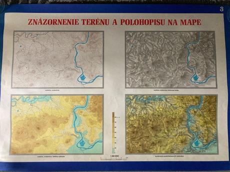 Znázornenie terénu a polohopisu na mape (1983),