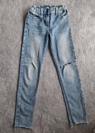 Roztrhané dievčenské skinny rifle - veľ. 128, 128