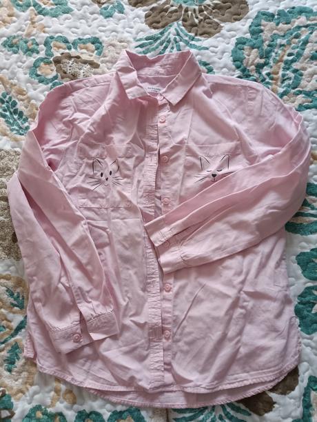 Ružová bavlnená košieľka, sinsay,140