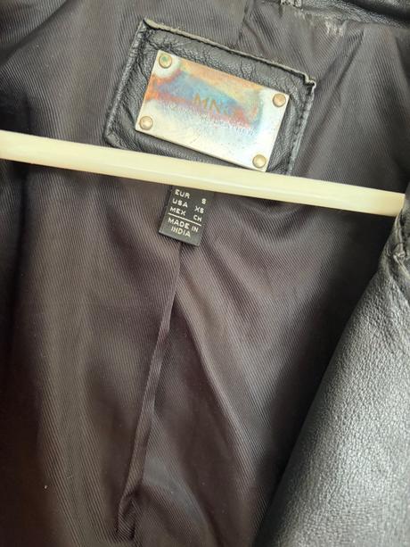 Mango kozena bunda s prava koza ovcia , leather ja, mango,s