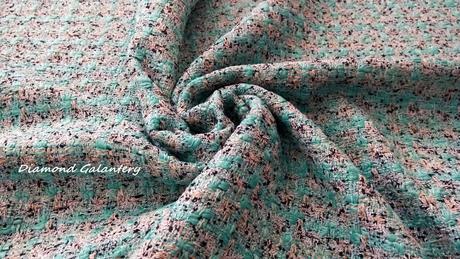 Kostýmovka - modrá melírová - cena za 10 cm, 