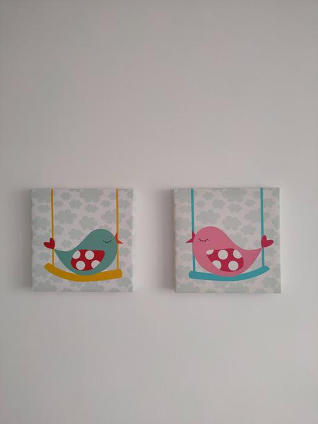 Detské obrazy vtáčik mr. fox, 27x27x3.5 cm, 