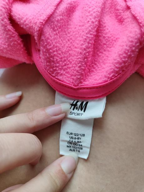 Flísová mikina sport 122/128, h&m,128