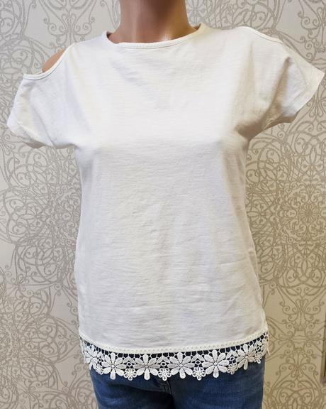 Tričko s čipkou, f&f,158