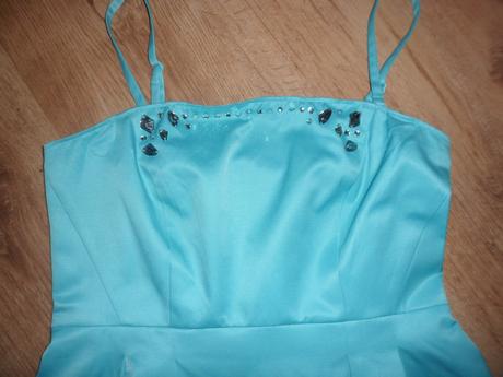 Tyrkysové šaty, orsay,40