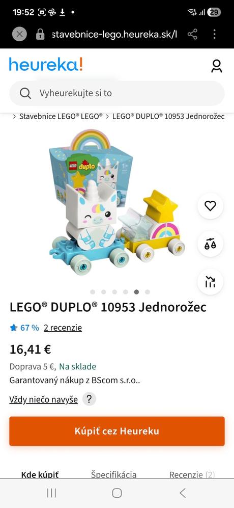 Lego duplo jednorozec, 